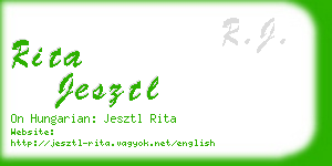 rita jesztl business card